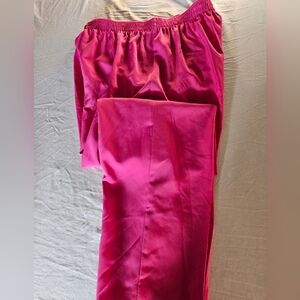 Vintage Hot Pink Satin Pants Size 16 Made in USA